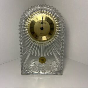 Princess House anniversary crystal clock. Battery operated.